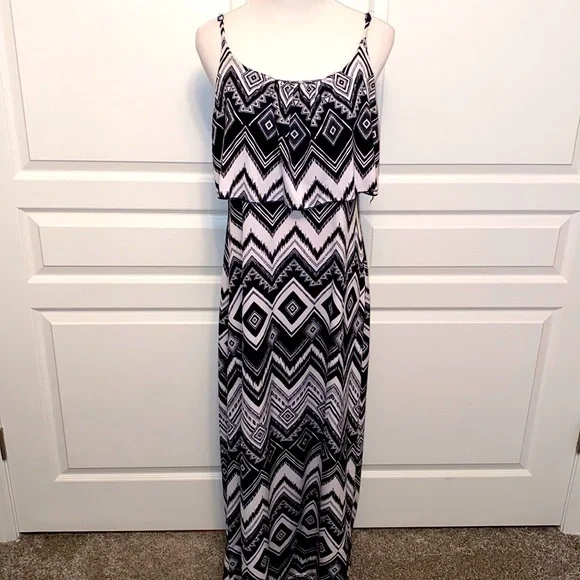 maxi dress with corset Celine Blue Striped Floral Corset Maxi Dress, 1X